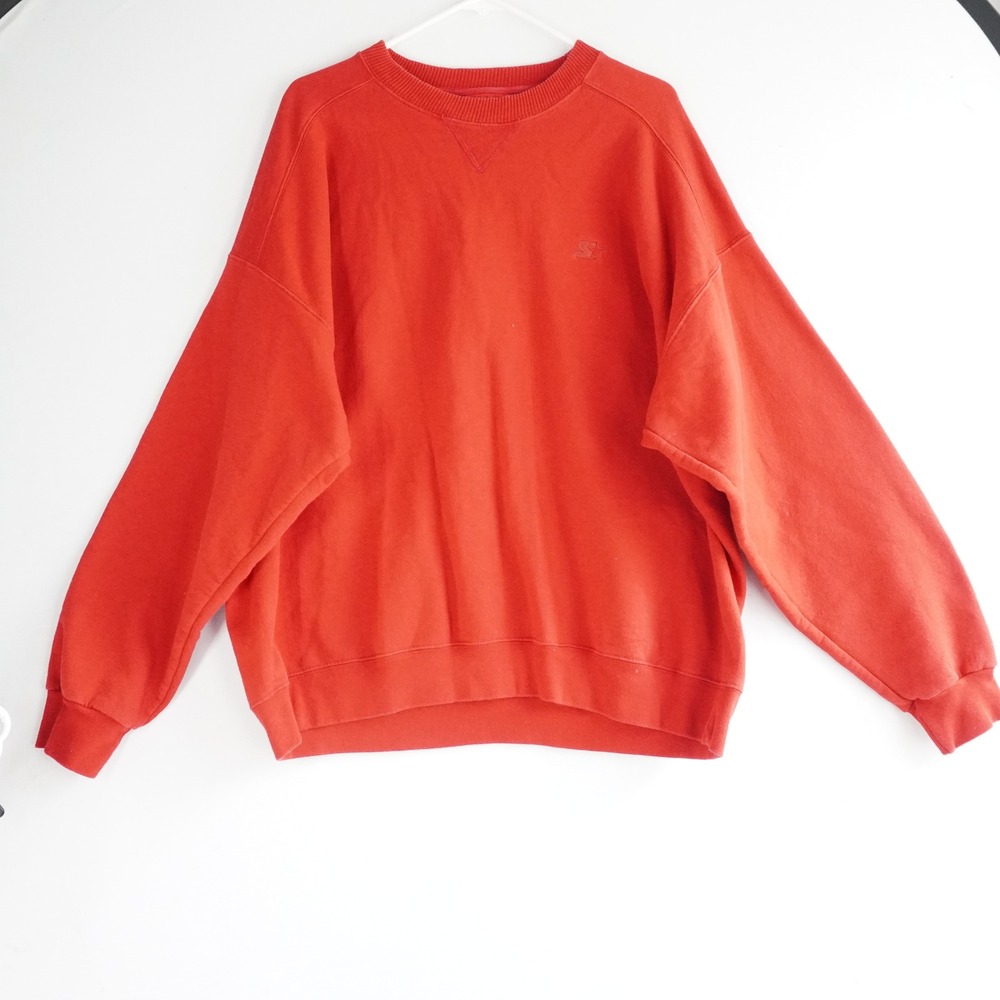 VTG Starter Pro80 Heavyweight XL Red Crewneck Sweatshirt Thick Cotton Baggy 90s